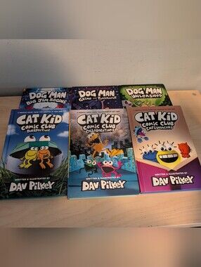 Lot Of 6 Cat Kid Comic Club & Dog Man Dav Pilkey